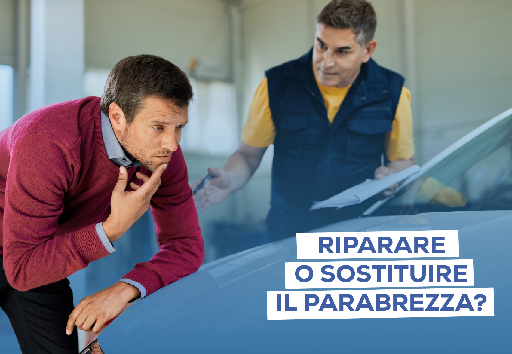 Uomo che si domanda se sostituire o riparare il pa
